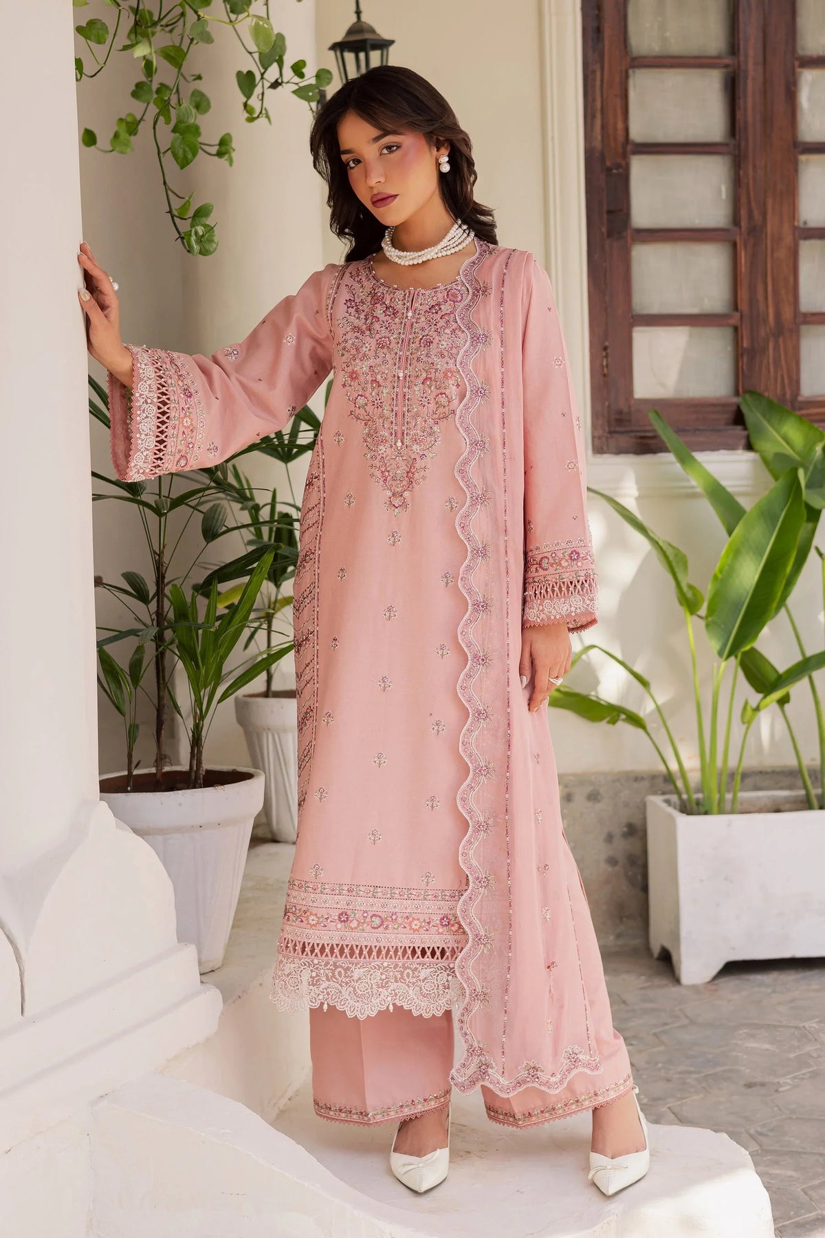 BATIK - 3PC LAWN EMBROIDERED SHIRT WITH CHIFFON EMBROIDERED DUPATTA AND TROUSER - HZG2753