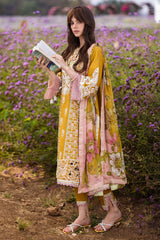 MUSHQ - 3PC LAWN EMBROIDERED SHIRT WITH MANAAR PRINTED DUPATTA AND TROUSER - HZG1911