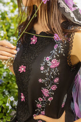 MUSHQ - 3PC LAWN EMBROIDERED SHIRT WITH CHIFFON PRINTED DUPATTA AND TROUSER - HZG2664