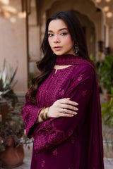 BATIK - 3PC LAWN EMBROIDERED SHIRT WITH CHIFFON EMBROIDERED DUPATTA AND TROUSER - HZG2851