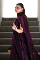 ZAIB - 3PC LAWN EMBROIDERED SHIRT WITH KHADDI NET EMBROIDERED DUPATTA AND TROUSER - HZG2826