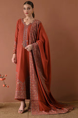 ZAIB - 3PC LAWN EMBROIDERED SHIRT WITH LAWN EMBROIDERED DUPATTA AND TROUSER - HZG2751