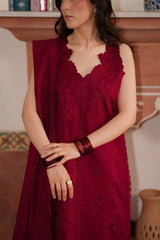 ZAIB - 3PC LAWN EMBROIDERED SHIRT WITH MANAAR EMBROIDERED DUPATTA AND TROUSER - HZG3058