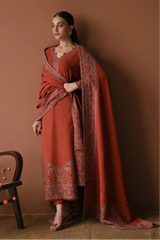 ZAIB - 3PC LAWN EMBROIDERED SHIRT WITH LAWN EMBROIDERED DUPATTA AND TROUSER - HZG2751