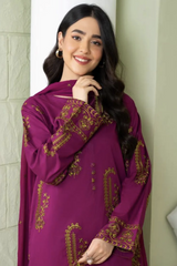 MOHAGNI - 3PC LAWN EMBROIDERED SHIRT WITH CHIFFON EMBROIDERED DUPATTA AND TROUSER - HZG2113