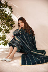 FLORENT - 3PC LAWN EMBROIDERED SHIRT WITH CHIFFON EMBROIDERED DUPATTA AND TROUSER - HZG1957