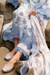 IMAGE - 3PC LAWN EMBROIDERED SHIRT WITH MANAAR PRINTED DUPATTA AND TROUSER - HZG2112