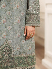 MOHAGNI - 3PC LAWN PRINTED SHIRT WITH SILK PRINTED DUPATTA AND TROUSER - HZG2935