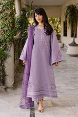 BATIK - 3PC LAWN EMBROIDERED SHIRT WITH KHADDI NET EMBROIDERED DUPATTA AND TROUSER - HZG2795