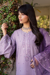 BATIK - 3PC LAWN EMBROIDERED SHIRT WITH KHADDI NET EMBROIDERED DUPATTA AND TROUSER - HZG2795