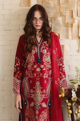 MUSHQ - 3PC LAWN EMBROIDERED SHIRT WITH CHIFFON PRINTED DUPATTA AND TROUSER - HZG3078