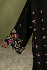 CROSS STITCH - 3PC DHANAK EMBROIDERED SHIRT WITH TWILL PRINTED SHAWL AND TROUSER - HZU2477