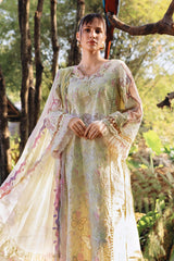 MARIA.B - 3PC LAWN PRINTED SHIRT WITH SILK PRINTED DUPATTA AND TROUSER - HZG2972