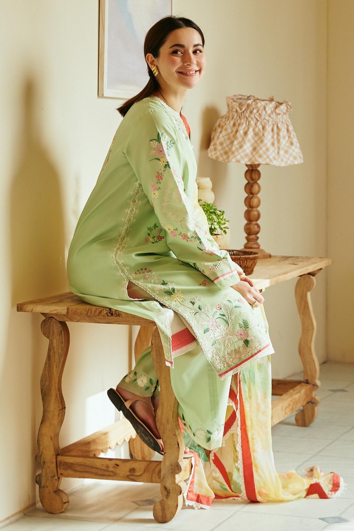 ZARA SHAH JAHAN - 3PC LAWN EMBROIDERED SHIRT WITH PRINTED DUPATTA AND TROUSER - HZG1575