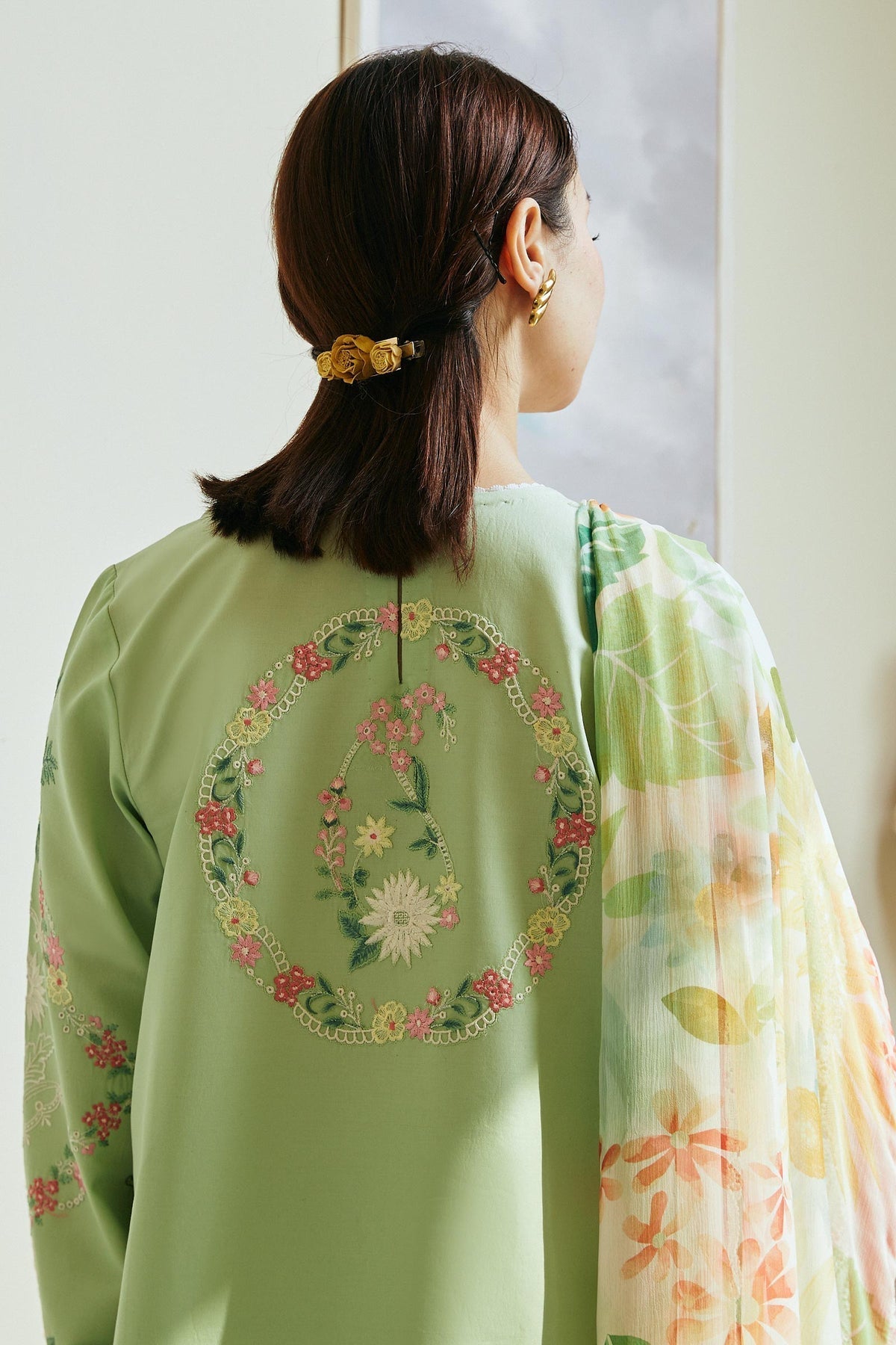 ZARA SHAH JAHAN - 3PC LAWN EMBROIDERED SHIRT WITH PRINTED DUPATTA AND TROUSER - HZG1575
