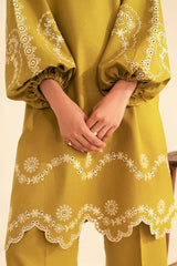 BATIK - 2PC DHANAK EMBROIDERED SHIRT AND EMBROIDERED TROUSER - HZU2564