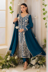 MIRANA - 3PC LAWN EMBROIDERED SHIRT WITH CHIFFON DUPATTA AND TROUSER - HZG2697