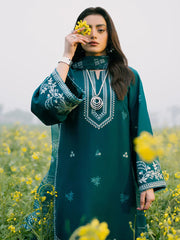 IZEL - 3PC LAWN EMBROIDERED SHIRT WITH MANAAR PRINTED DUPATTA AND TROUSER - HZG2168