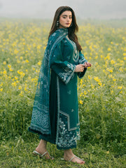 IZEL - 3PC LAWN EMBROIDERED SHIRT WITH CHIFFON PRINTED DUPATTA AND TROUSER - HZG2810