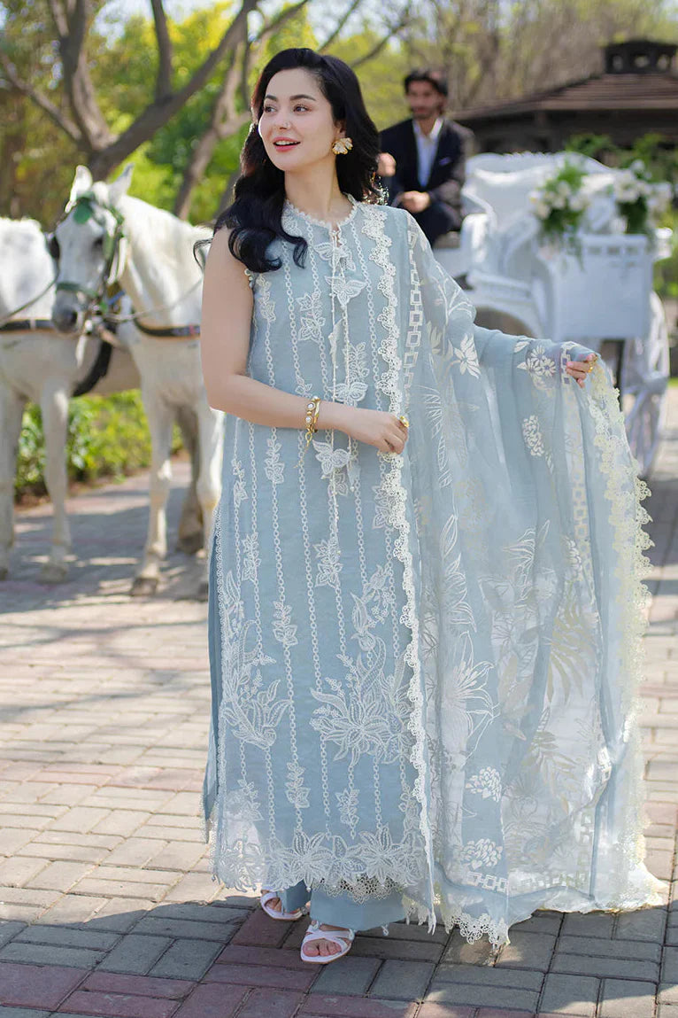 RANG RASIYA - 3PC LAWN EMBROIDERED SHIRT WITH MANAAR PRINTED DUPATTA AND TROUSER - HZG2964