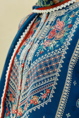 ZARA SHAH JAHAN - 3PC LAWN EMBROIDERED SHIRT WITH MANAAR PRINTED DUPATTA AND TROUSER - HZG3006