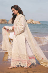 IMROZIA SERENE - 3PC LAWN EMBROIDERED SHIRT WITH KHADI NET EMBROIDERED DUPATTA AND TROUSER - HZG2652