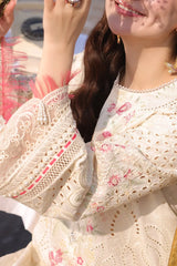 IMROZIA SERENE - 3PC LAWN EMBROIDERED SHIRT WITH KHADI NET EMBROIDERED DUPATTA AND TROUSER - HZG2652