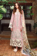 MUSHQ - 3PC LAWN EMBROIDERED SHIRT WITH SILK PRINTED DUPATTA AND TROUSER - HZG3029