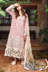 MUSHQ - 3PC LAWN EMBROIDERED SHIRT WITH SILK PRINTED DUPATTA AND TROUSER - HZG3029
