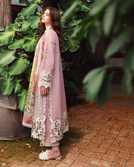 MUSHQ - 3PC LAWN EMBROIDERED SHIRT WITH SILK PRINTED DUPATTA AND TROUSER - HZG3029