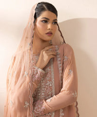 SAPPHIRE - 3PC LAWN SEQUEN EMBROIDERED SHIRT WITH CHIFFON SEQUEN EMBROIDERED DUPATTA AND TROUSER - HZG2069