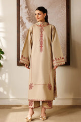 IZNIK - 3PC LAWN EMBROIDERED SHIRT WITH CHIFFON PRINTED DUPATTA AND TROUSER - HZG2961