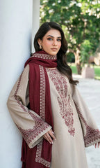 JAZMIN - 3PC LAWN EMBROIDERED SHIRT WITH MANAAR PRINTED DUPATTA AND TROUSER - HZG2780