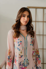 MIRANA - 3PC LAWN EMBROIDERED SHIRT WITH CHIFFON TYE AND DYE DUPATTA AND TROUSER - HZG2655