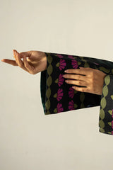 ETHNC - 2PC SILK PRINTED SHIRT WITH SILK PRINTED TROUSER - HZU2500