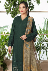 CHARIZMA - 3PC LAWN EMBROIDERED SHIRT WITH ORGANZA SEQUENCE DIGITAL PRINTED DUPATTA - HZG1133
