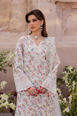 BATIK - 3PC LAWN PRINTED SHIRT WITH ORGANZA EMBROIDERED DUPATTA AND TROUSER - HZG2919