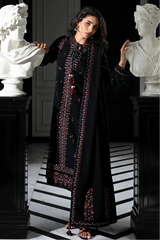 BATIK - 3PC DHANAK EMBROIDERED SHIRT WITH DHANAK EMBROIDERED SHAWL & TROUSER - HZU2568