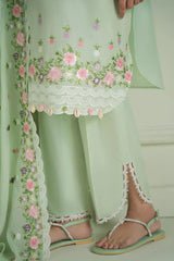 CROSS STITCH - 3PC LAWN EMBROIDERED SHIRT WITH MANAAR EMBROIDERED DUPATTA AND TROUSER - HZG2171