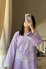 URGE - 2PC DHANAK EMBROIDERED SHIRT AND TROUSER - HZU2437