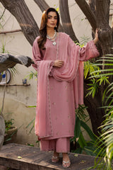 BATIK - 3PC LAWN EMBROIDERED SHIRT WITH CHIFFON EMBROIDERED DUPATTA AND TROUSER - HZG2842